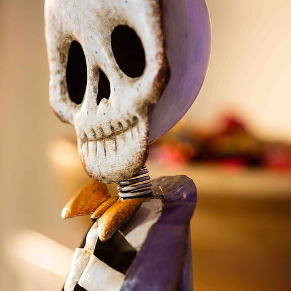 32.25" Formal Skeleton Metal Garden Statue