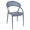 thumbnail image 1 of Luxury Commercial Living 32.25" Gray Mesh Outdoor Patio Round Dining Chair, 1 of 8
