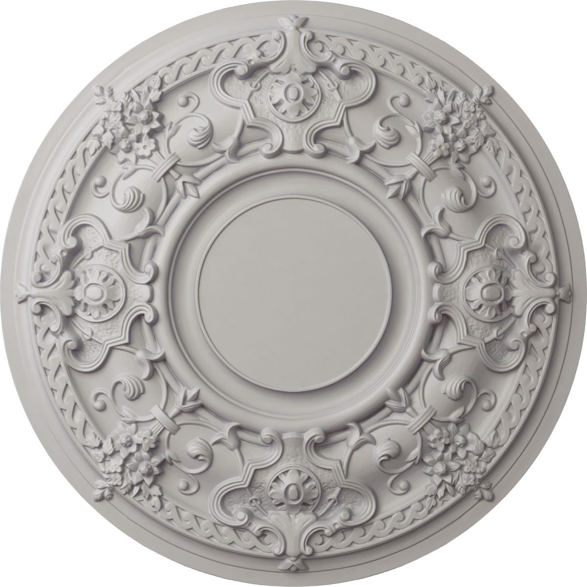 32 3/4"OD x 2 1/2"P Jackson Ceiling Medallion (Fits Canopies up to 13 1/2"), Hand-Painted Ultra Pure White