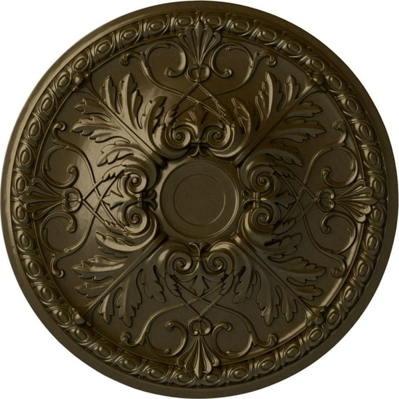 32 3/8"OD x 3 1/2"P Tristan Ceiling Medallion (Fits Canopies up to 6 1/4"), Hand-Painted Brass