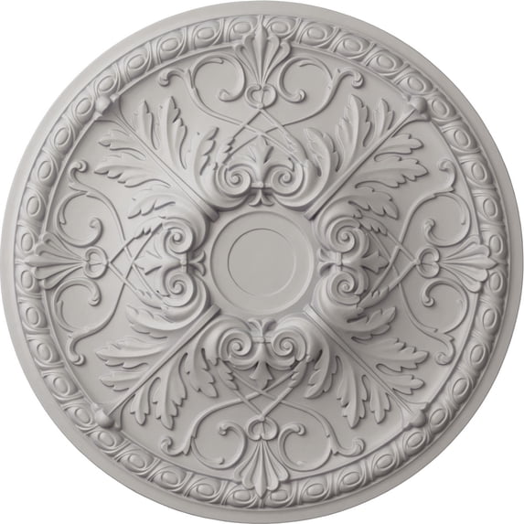 32 3/8"OD x 3 1/2"P Tristan Ceiling Medallion (Fits Canopies up to 6 1/4"), Hand-Painted Ultra Pure White