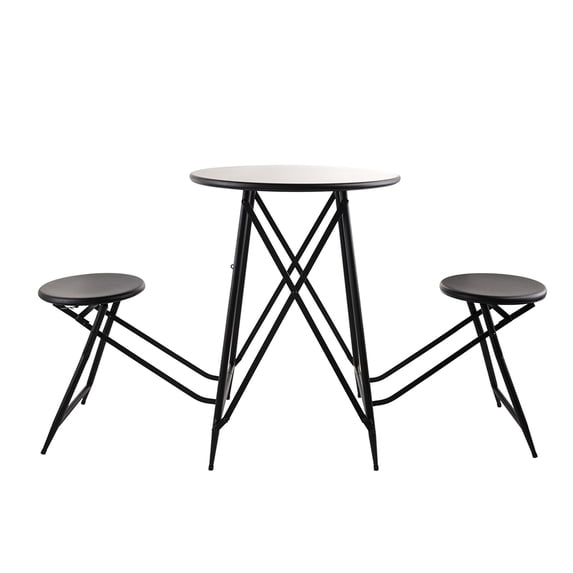 32.3" Tall Black Iron Decor Set - Stowable for Storage - Home Gathering Spaces - Add Elegance to Home