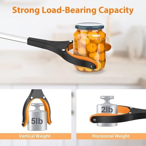 32" Grabber Tool, 2-Pack Foldable Grabber Pickup Tool with 360° Rotating Jaw & Magnet, Trash Picker Upper Grabber, Lightweight Grabbers for Seniors Heavy Duty