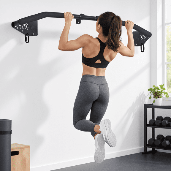 32"/36" Wall Mount Pull Up Bar Joist Chin For Doorway