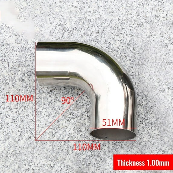 32/38/51Mm Stainless Steel Thin Pipe Exhaust Pipe Elbow 90 Degree