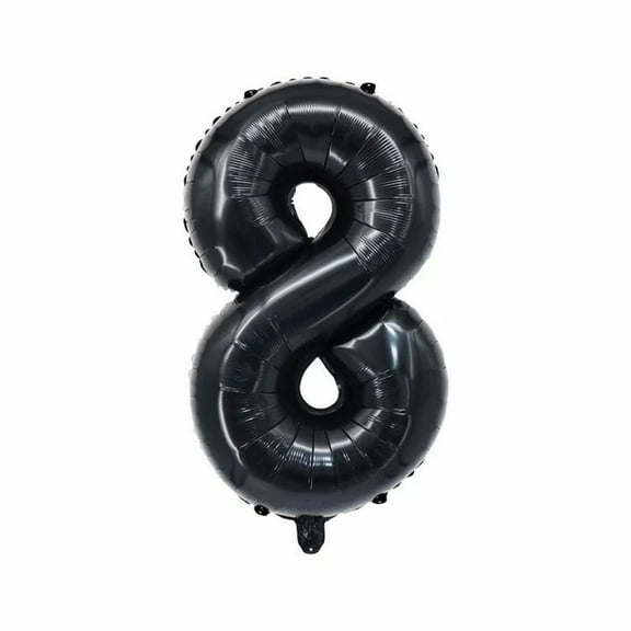32/42 Inch Number Balloons Black 0-9 Number Mylar Foil Balloons10 Pcs Black Custom Digital Balloons for Birthday Party Engagement Graduations Anniversary Baby Shower Decorations Party Supplies