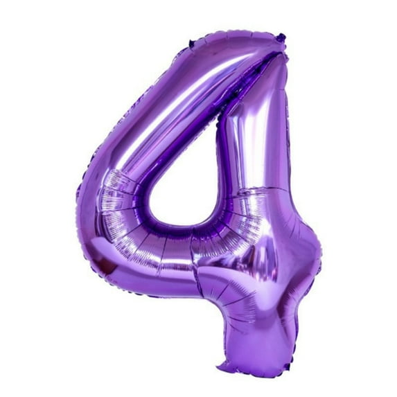 32/42 Inch Number Balloons Mylar Foil Number 0-9 Balloons Set for Party Decoration Custom Digital Balloons,10 Pieces Party Supplies (purple)