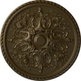 thumbnail image 1 of 32 5/8"OD x 2"P Bradford Ceiling Medallion (Fits Canopies up to 6 5/8"), Hand-Painted Brass, 1 of 6