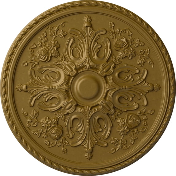 32 5/8"OD x 2"P Bradford Ceiling Medallion Gold Finished