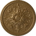 thumbnail image 1 of 32 5/8"OD x 2"P Bradford Ceiling Medallion (Fits Canopies up to 6 5/8"), Hand-Painted Pale Gold, 1 of 6