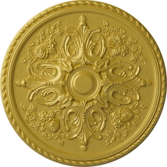 32 5/8"OD x 2"P Bradford Ceiling Medallion Rich Gold Finished