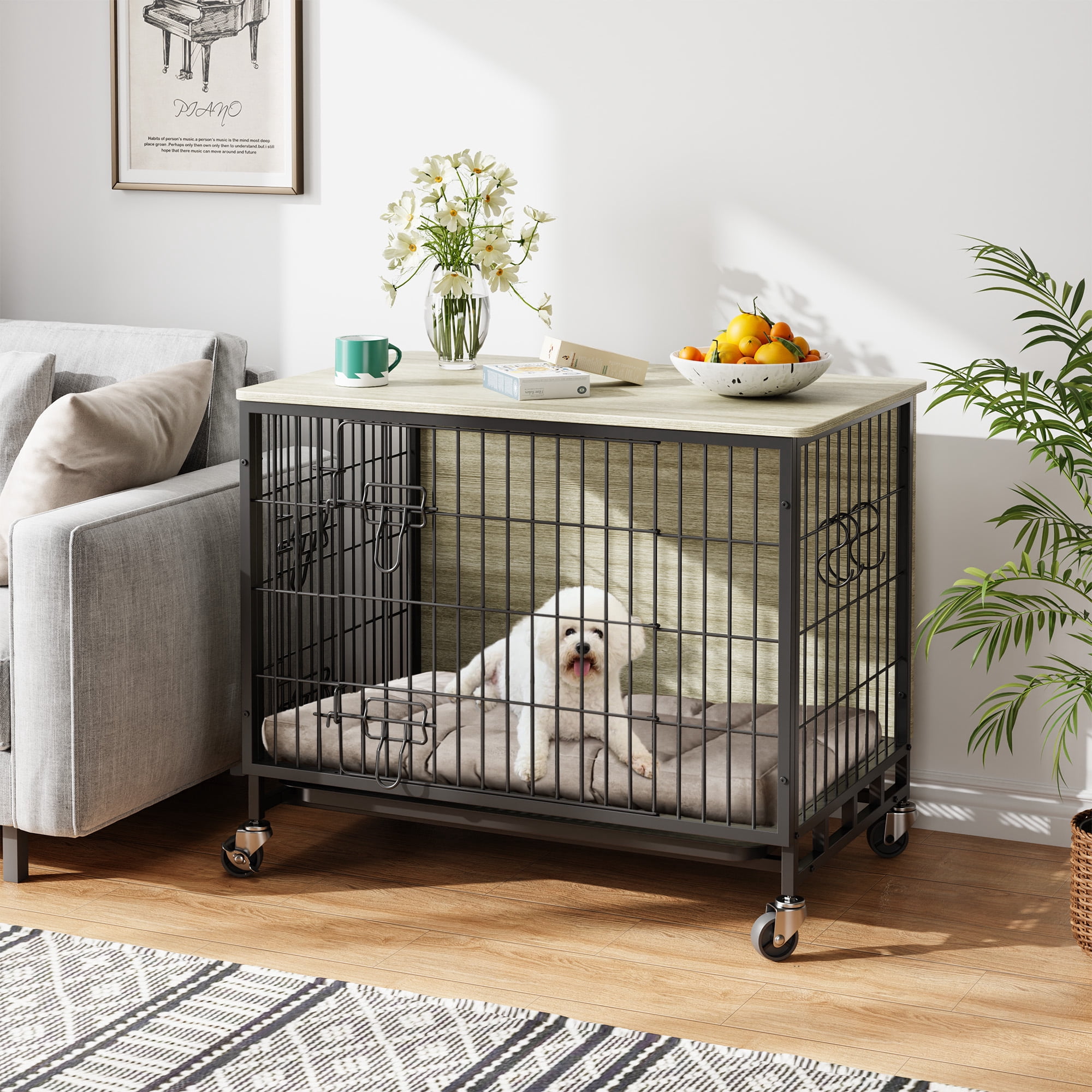 Gallery Detail: 32 5 Apartment Size Dog Crate With Wheels