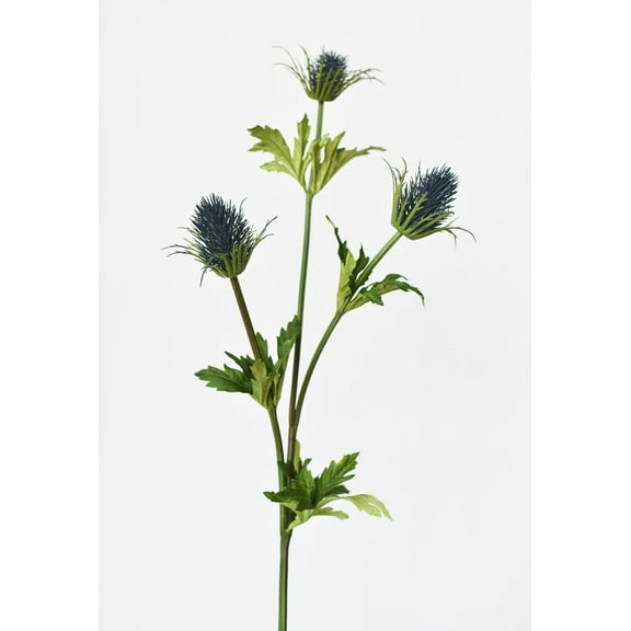 32.5" Faux Blue Thistle Stem