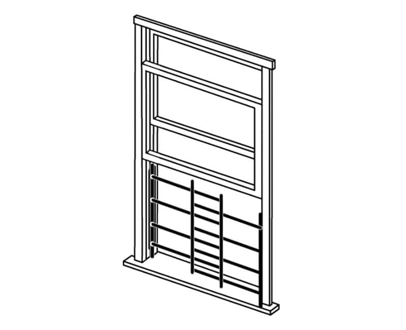 Window Fall Protection Guard 32-58 X 20 - 4 Bar Child Safety Window Guard - Walmart.com
