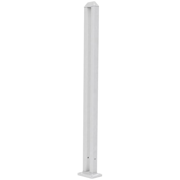 32.6" H Picket Fence Post Kit for 32.6" White Straight Picket Fence Vinyl PVC Garden Fence Accessories for Front Yard Outdoor Decrotion