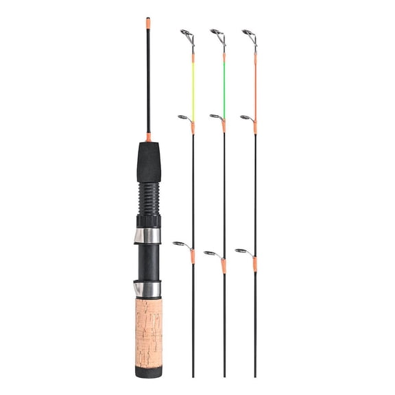 32-60cm ice fishing rod Cork handle SOFT-HARD THREE ROD TIPS spin Travel pole