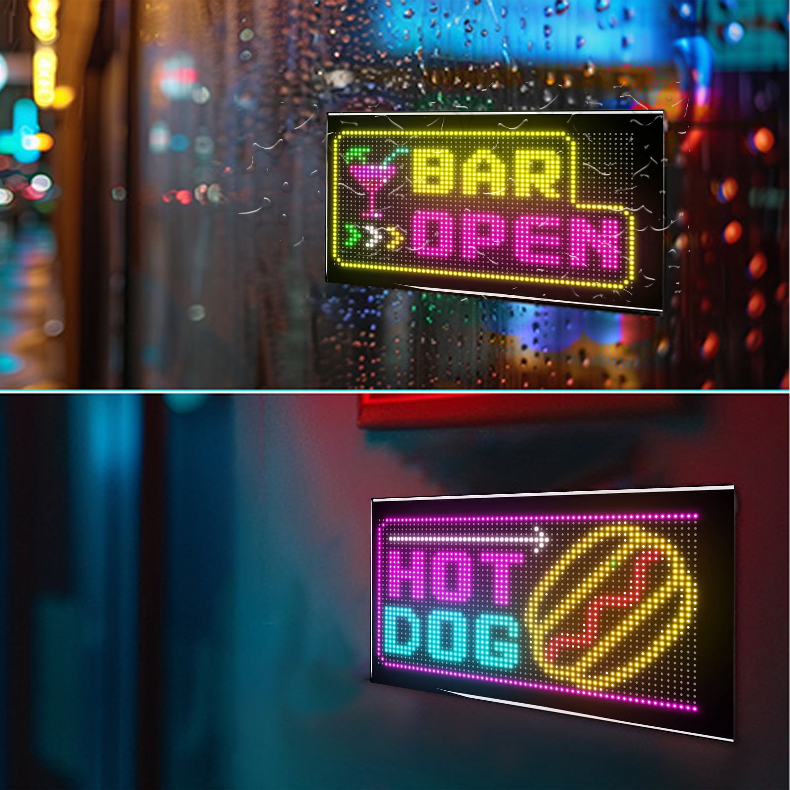 32×64 RGB LED Matrix Panel - APP & Remote Controlled Pixel Art Sign for ...