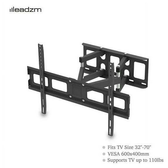 32-70 Inch Double Pendulum Large Base TV Stand Tmds-101 Bearing 50Kg/Vese600*400/Upper And Lower-10~ 10°, Black