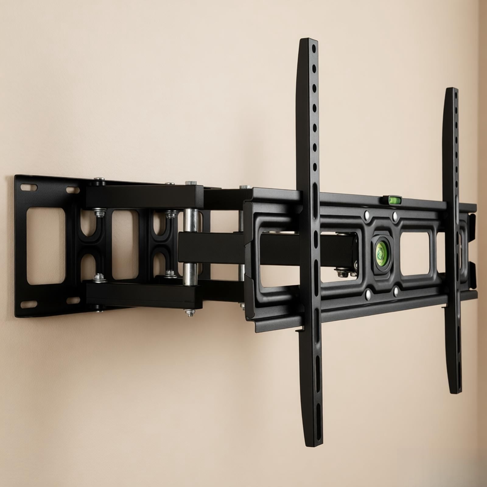 32-70In Full Motion TV Wall Mount Bracket with Tilt&Swivel,Articulating TV Stand for Flat Screen HDTV,110 lbs Capacity, Adjustable Extension 3.2-17.3" Easy Installation Living Room Home Theater