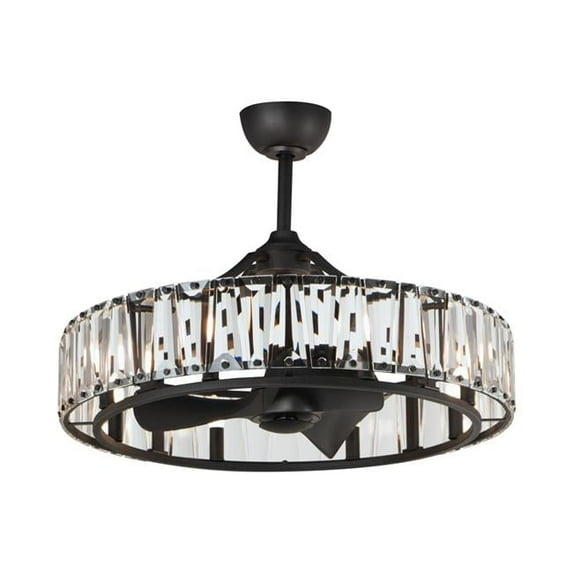 32.75 Inch 32W 8 Led Wifi-Enabled Fandelight-Black Finish Maxim Lighting 61018Bk