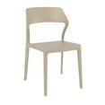 thumbnail image 1 of Luxury Commercial Living 32.75" Taupe Brown Solid Patio Dining Chair, 1 of 7