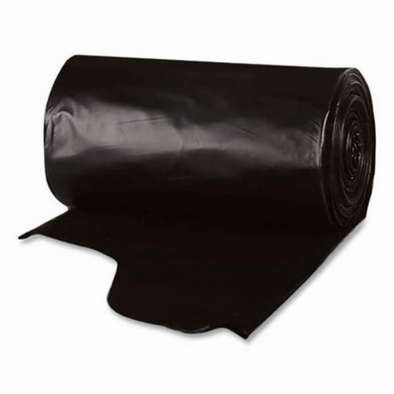 32.75 x 45.13 in. Heavy-Duty Low-Density Wing Tie Contractor Bags, Black - 42 gal - 3 mil