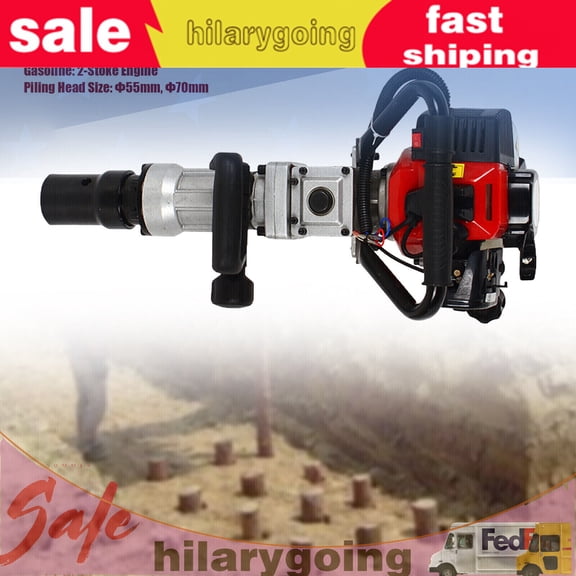 32.7CC Gas-Powered T Post Driver Fence Post Driver 2-Stroke Gasoline Push Pile