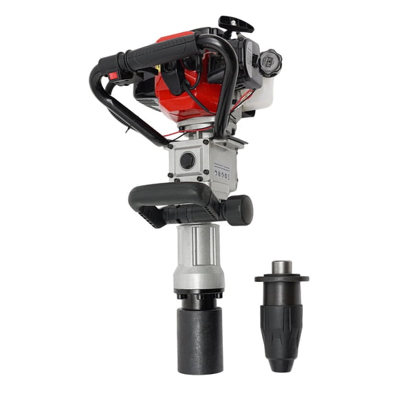 32.7cc 1000W Gas Powered T Post Driver, 2-Stroke 7000RPM Heavy Duty Gasoline Fence Pile Driver with Conversion Head, Chisel and 2 Sleeves for Fence Post Stakes