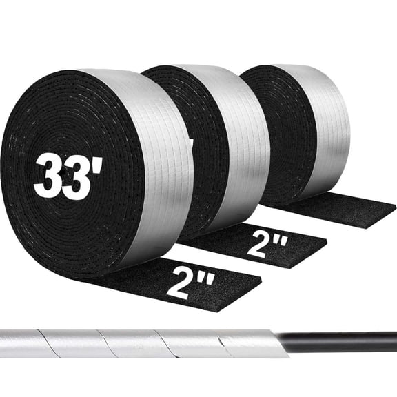 32.8 FT Pipe Insulation Wrap,Foil Pipe Wrap Insulation Tape Self Adhesive for Outdoor Indoor Pipe Insulation Wrap Freezing Weather (3 Pack)