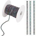 thumbnail image 1 of 32.8 Feet 10M Stainless Steel Twisted Chains Rainbow Curb Chains Necklace Link with Spool Multi-Color for Jewelry Necklace Bracelet Earring Making, 1 of 9