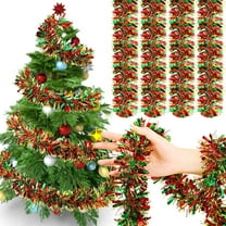 32.8 Feet Christmas Tinsel Garland, Metallic Tinsel Twist Garland, Foil Tinsel Garland, Christmas Tree, Wedding, Birthday and Party Hanging Decorations
