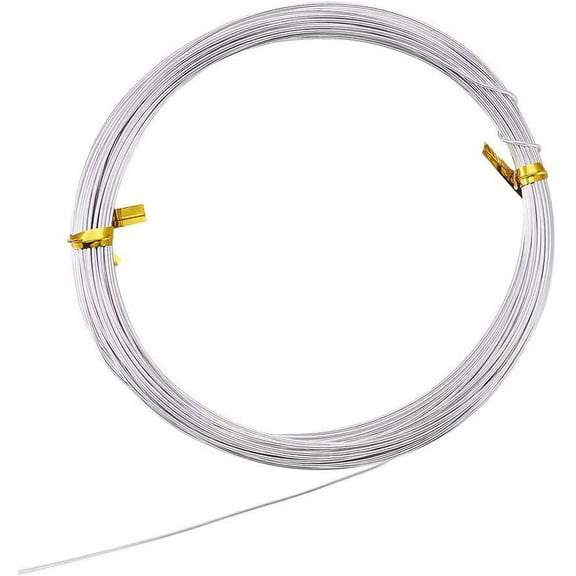 32.8 Feet Silver Aluminum Wire 20 Gauge Bendable Metal Craft Wire 0.8mm Flexible Sculpting Beading Wire for DIY Wrapped Jewelry Manual Arts Making Rainbow Projects