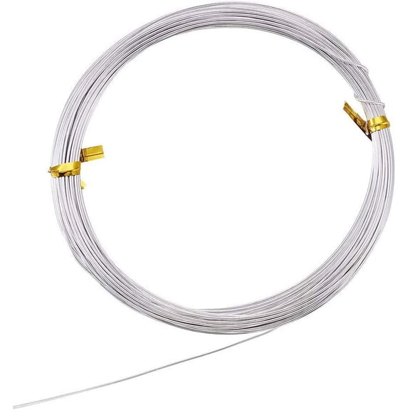 32.8 Feet Silver Aluminum Wire 20 Gauge Bendable Metal Craft Wire 0.8mm Flexible Sculpting Beading Wire