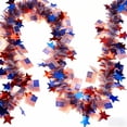 thumbnail image 1 of 32.8 Ft 100 Bulb 4th Of July Patriotic LED String, Flag Pattern Glow Strip, No Battery Required Hanging Light for Independence Day Celebration, Outdoor Patio and Indoor Room Decor, 1 of 8