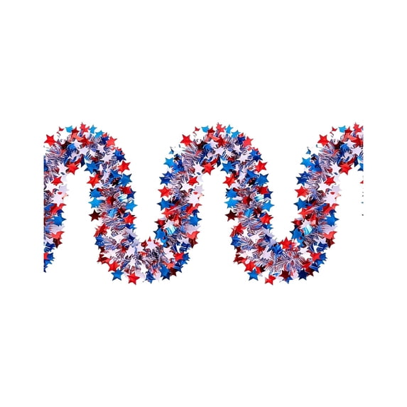 32.8 Ft 100 Bulb 4th Of July Patriotic LED String, Flag Pattern Glow Strip, No Battery Required Hanging Light for Independence Day Celebration, Outdoor Patio and Indoor Room Decor