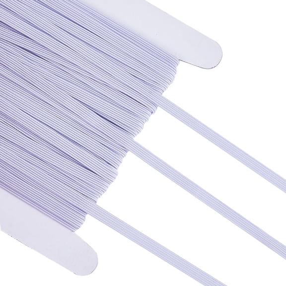 32.8 Yards 6mm Wide Woven Elastic Flat Band Cord String Roll Stretch Strap High Elasticity Fibre Stripes Ropes