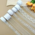 thumbnail image 1 of 32.8 Yards White Lace Trim Sewing Lace Ribbon for Crafts Bridal Wedding Decorations, Bouquet and Gift Packaging,width 1.57 in,Style 3, 1 of 7