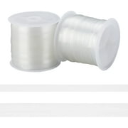 32.8 Yds Frosted Clear Elastic Strap 4mm/8mm Wide Transparent Elastic Band Clear Bra Strap Lightweight Clear Elastic