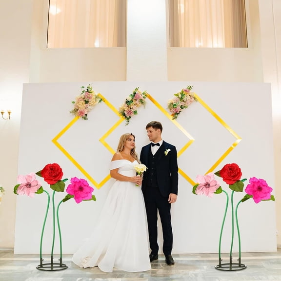 32.8 ft 1 Flexible Pipe for Giant Flowers and 1 Flower Pole Display Stand Base Giant PVC Pipe Stem Tubing for Crafts Floral Wedding Decor Balloon Backdrop Arches Prop Arts (2 Pcs, Green)