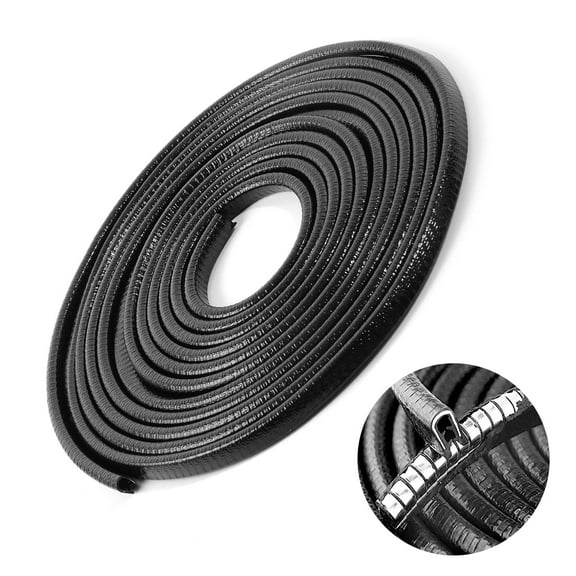 32.8Ft(10M) Car Door Edge Guards Black, U-Shape Rubber Door Protector Edge,Easy to Cut No Need Adhesive Fit for Most Vehicles