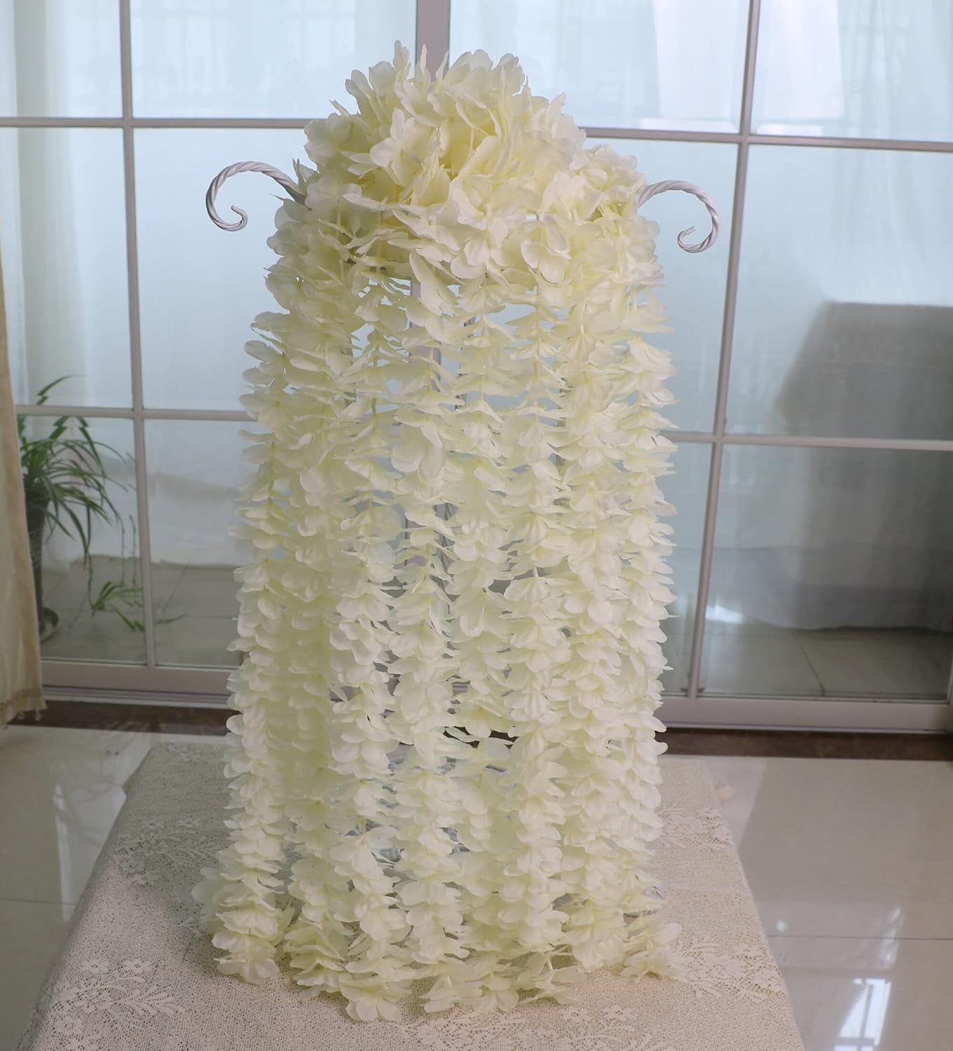 32.8Ft Artificial Silk Wisteria Vine Hanging Flowers Garland Home