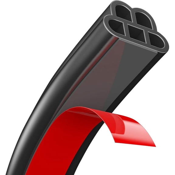 32.8Ft Door Seal Strip Universal Door Weather Stripping Double Layer Rubber Seal Strip Self Door Soundproofing Weatherstrip for Door Hood Tailgate