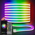 thumbnail image 1 of 32.8Ft Neon Rope Lights,Flexible Led Rope Lights Control with App/Remote,Multiple Modes RopeLights,IP65 Outdoor RGB Led Neon Lights NonWater Resistant,Music Sync Gaming Led NeonLight Strip, 1 of 6