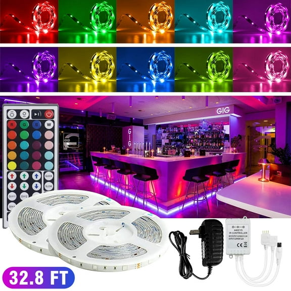 32.8ft/10M LED Strip Lights ,12V DC LED Tape Lights for Bedroom, Kitchen, Under Cabinet, Living Room, Stair Decoration