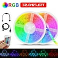 thumbnail image 1 of 32.8ft/65.6ft LED RGB Flexible LED Strip Lights for Home Party Holiday KTV Hotel+Remote Controller, 1 of 9