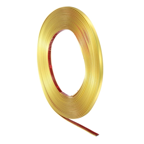 32.8ft x 0.31" Wall Trim Peel and Stick Molding Trim Frame, Flexible Self Adhesive DIY Accent Strip for Wall, Ceiling, Floor, Cabinet, Tile, Edge, Borders, Mirror, Matte Gold