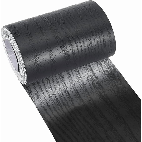 32.8ft x 4 inch Wood Grain Tape Realistic Wood Grain Repair Tape Black Self Adhesive Waterproof Mirror Border Edge Banding