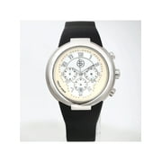 32-AW-RBB Unisex Active White and Black Chronograph Rubber Watch