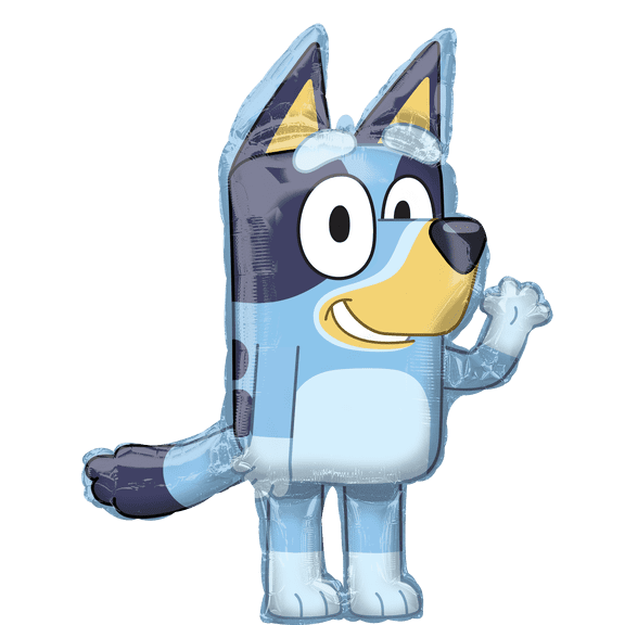 Anagram: Bluey  Officially Licensed SuperShape Helium Foil Balloon  Party Decorations for Happy Birthday Celebrations  For Boys & Girls, Arrives Uninflated, 32 H x 24 W Inflated Size