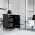 thumbnail image 1 of 32-Bay Laptop Charging Cart, Mobile iPads Charging Cart for Under 17'' Screen Device, 4 Wheels Compact Mobile School Charging Cart Station, Front & Back Access Locking Cabinet, UL-Certify, Black, 1 of 10